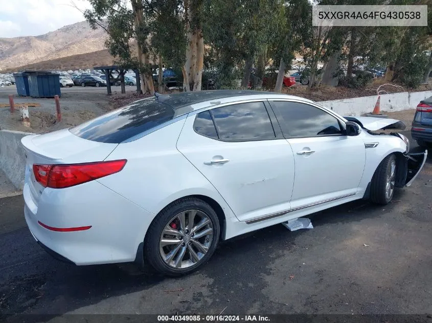 5XXGR4A64FG430538 2015 Kia Optima Sxl Turbo