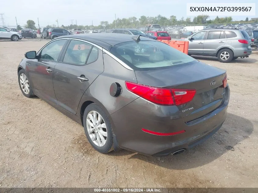 2015 Kia Optima Ex VIN: 5XXGN4A72FG399567 Lot: 40351802