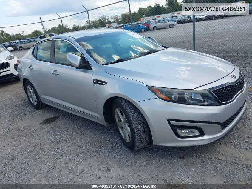 2015 Kia Optima Lx VIN: 5XXGM4A78FG486361 Lot: 40352131