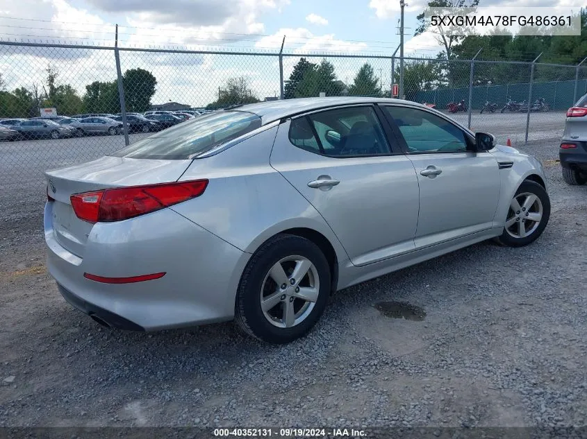 5XXGM4A78FG486361 2015 Kia Optima Lx