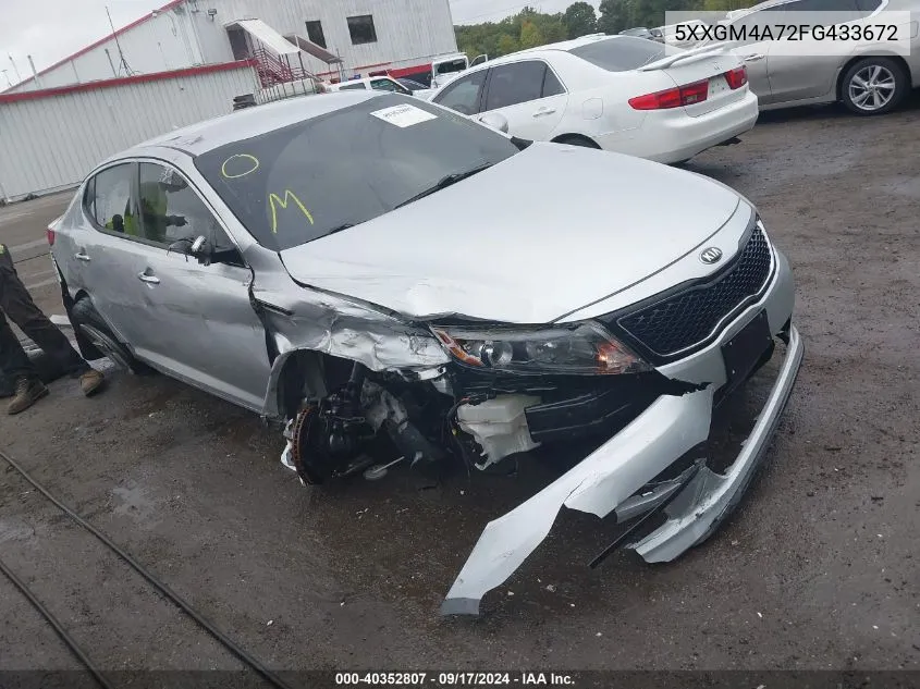 2015 Kia Optima Lx VIN: 5XXGM4A72FG433672 Lot: 40352807