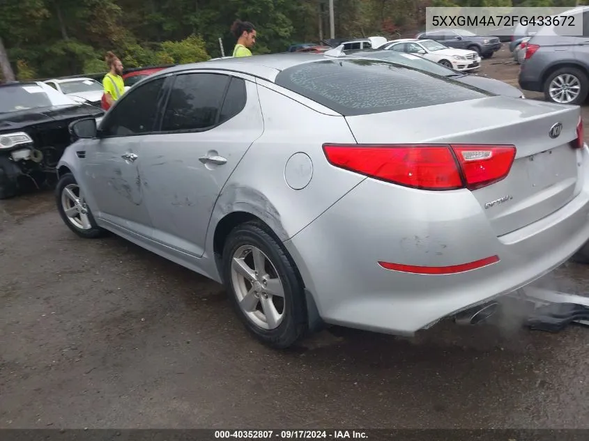 5XXGM4A72FG433672 2015 Kia Optima Lx