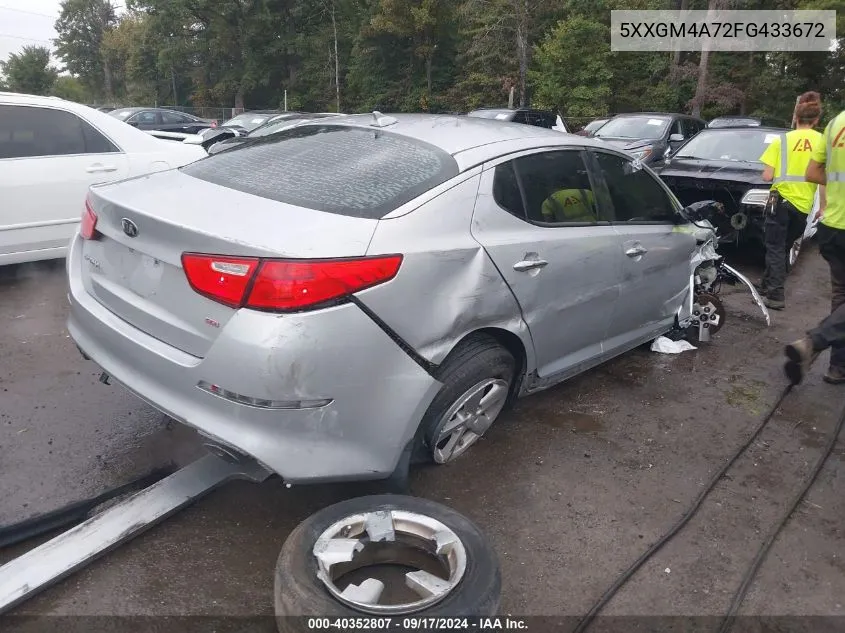 5XXGM4A72FG433672 2015 Kia Optima Lx