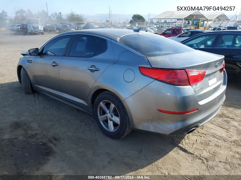 5XXGM4A79FG494257 2015 Kia Optima Lx