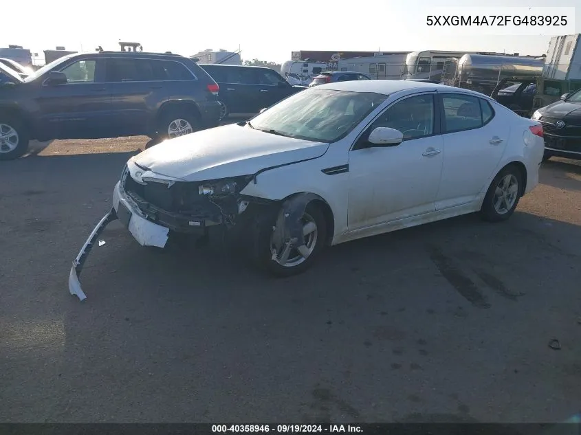 5XXGM4A72FG483925 2015 Kia Optima Lx