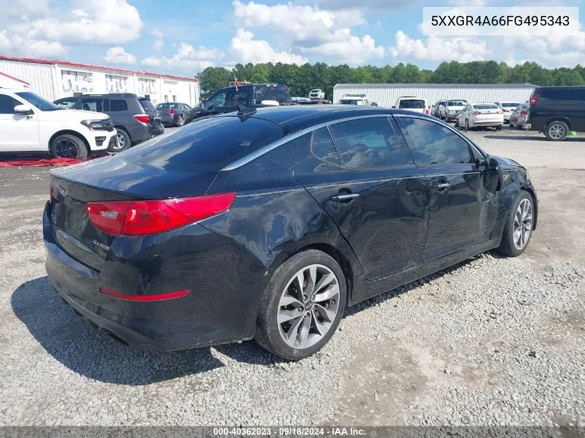 2015 Kia Optima Sx Turbo VIN: 5XXGR4A66FG495343 Lot: 40362023