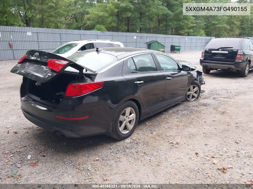 2015 Kia Optima Lx VIN: 5XXGM4A73FG490155 Lot: 40366321