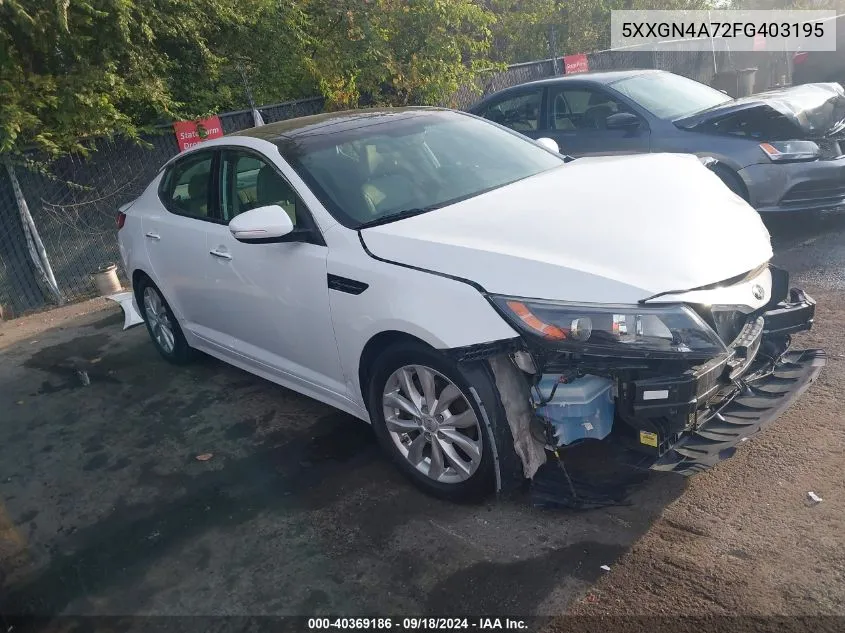 5XXGN4A72FG403195 2015 Kia Optima Ex