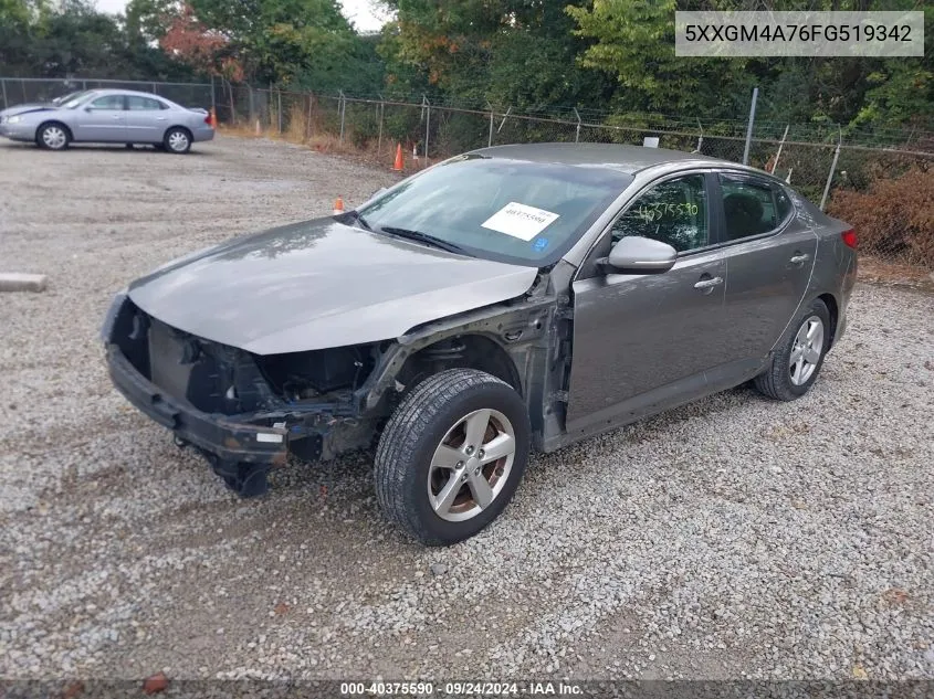 5XXGM4A76FG519342 2015 Kia Optima Lx