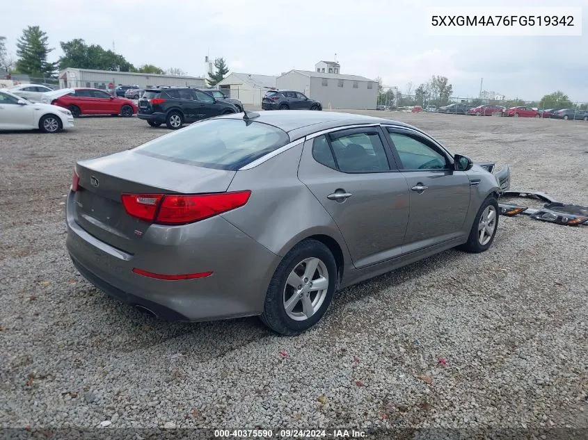 5XXGM4A76FG519342 2015 Kia Optima Lx