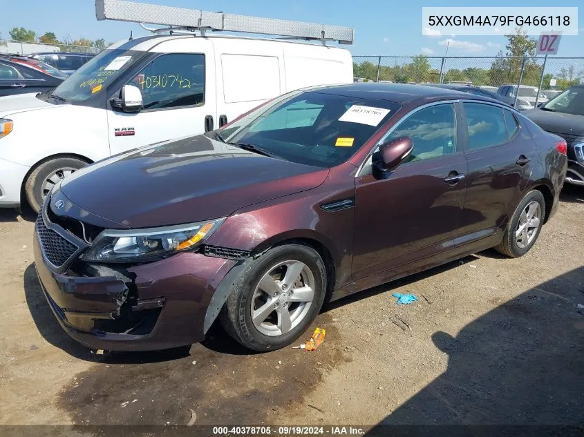 2015 Kia Optima Lx VIN: 5XXGM4A79FG466118 Lot: 40378705