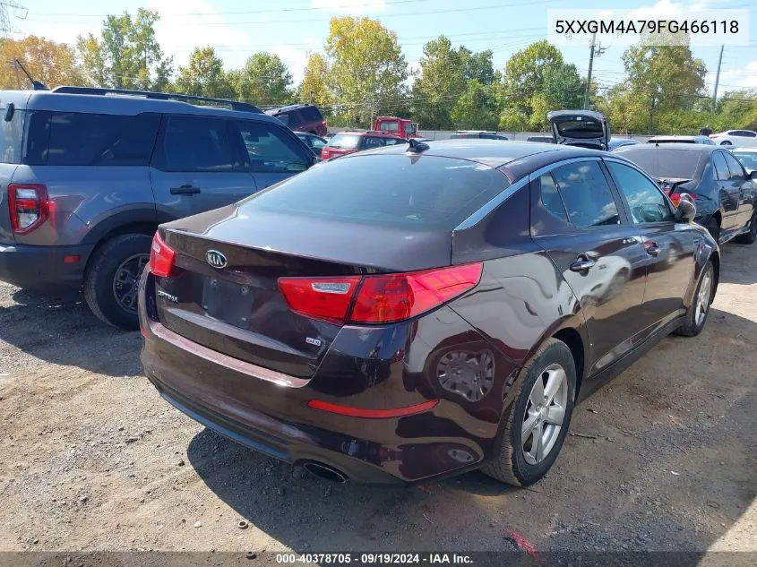 2015 Kia Optima Lx VIN: 5XXGM4A79FG466118 Lot: 40378705