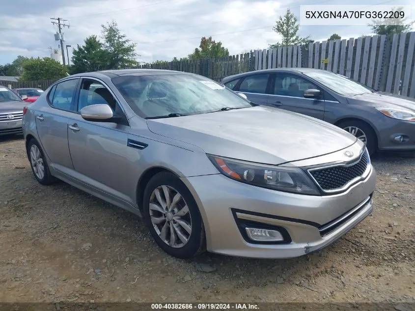 2015 Kia Optima Ex VIN: 5XXGN4A70FG362209 Lot: 40382686