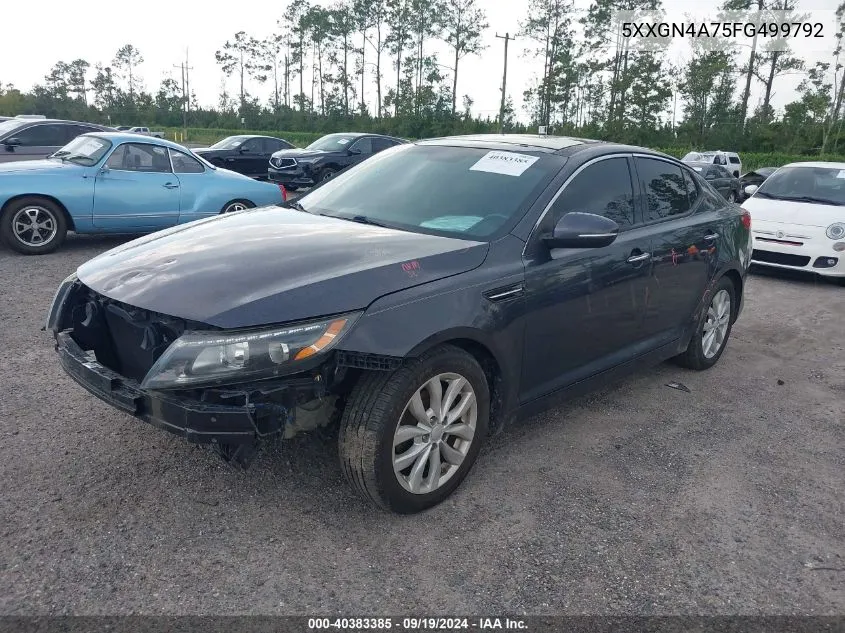 2015 Kia Optima Ex VIN: 5XXGN4A75FG499792 Lot: 40383385