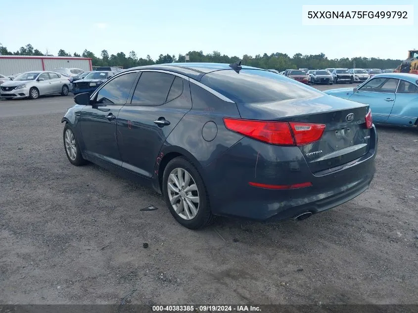 2015 Kia Optima Ex VIN: 5XXGN4A75FG499792 Lot: 40383385