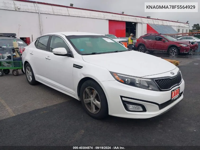 2015 Kia Optima Lx VIN: KNAGM4A78F5564929 Lot: 40384574