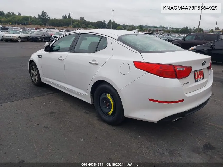 2015 Kia Optima Lx VIN: KNAGM4A78F5564929 Lot: 40384574