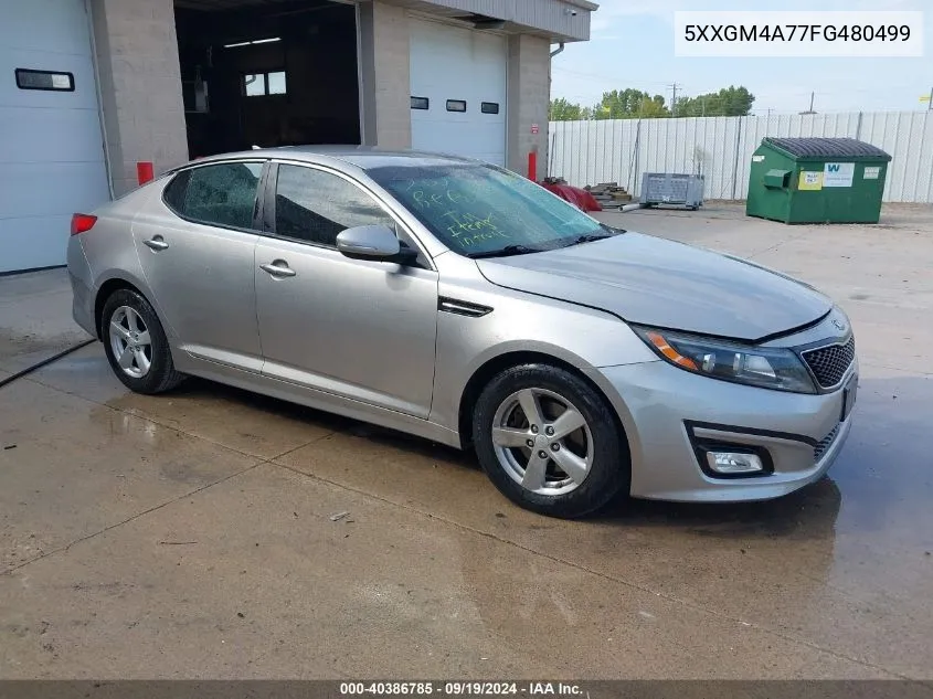 2015 Kia Optima Lx VIN: 5XXGM4A77FG480499 Lot: 40386785