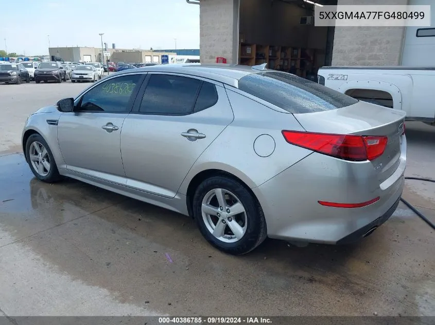 2015 Kia Optima Lx VIN: 5XXGM4A77FG480499 Lot: 40386785