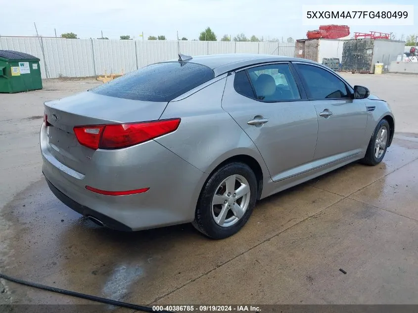 2015 Kia Optima Lx VIN: 5XXGM4A77FG480499 Lot: 40386785