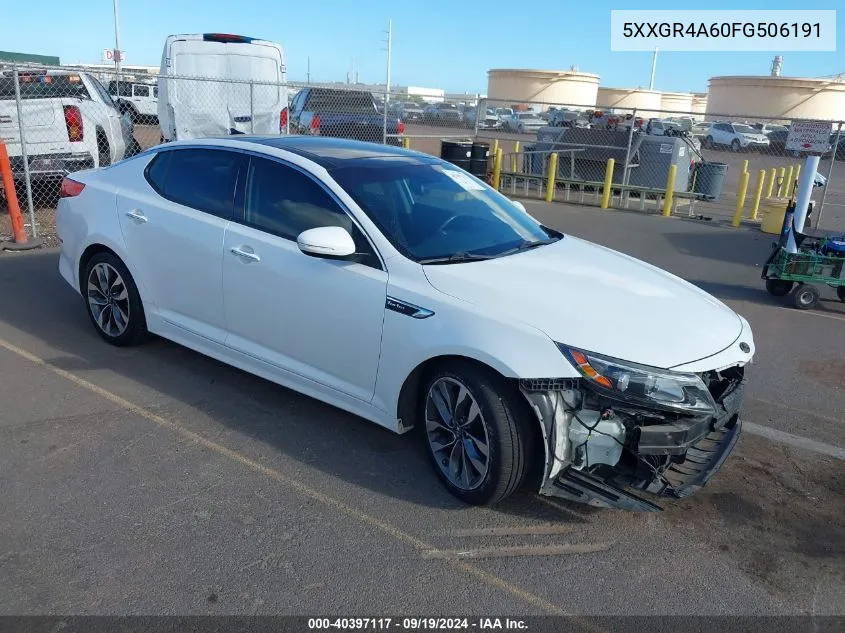 2015 Kia Optima Sx Turbo VIN: 5XXGR4A60FG506191 Lot: 40397117