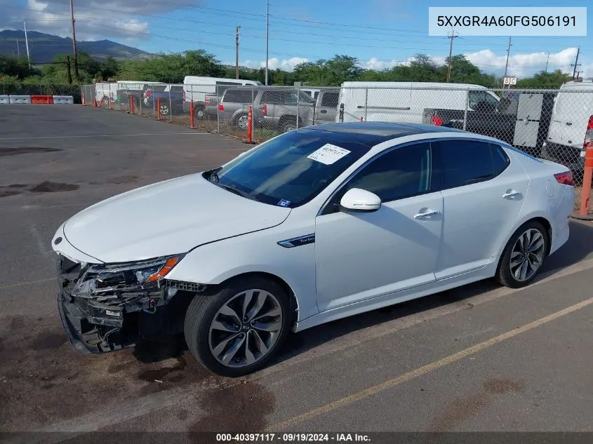 2015 Kia Optima Sx Turbo VIN: 5XXGR4A60FG506191 Lot: 40397117