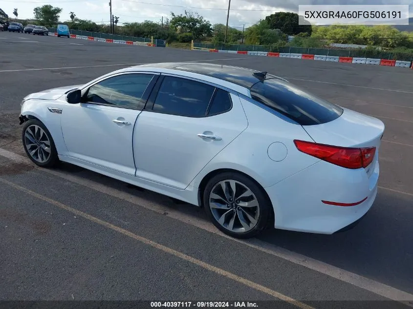 5XXGR4A60FG506191 2015 Kia Optima Sx Turbo