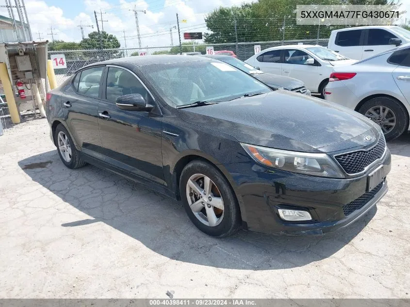 5XXGM4A77FG430671 2015 Kia Optima Lx