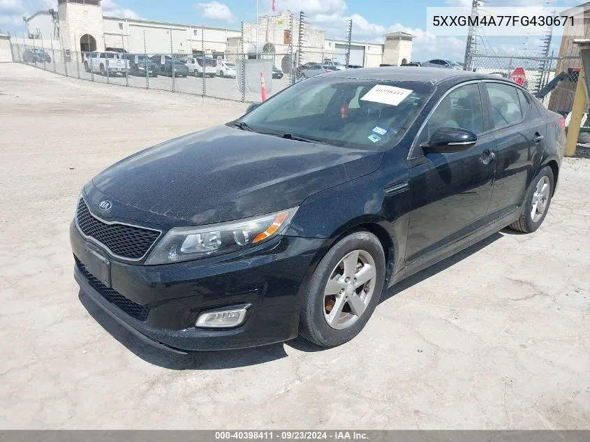 5XXGM4A77FG430671 2015 Kia Optima Lx