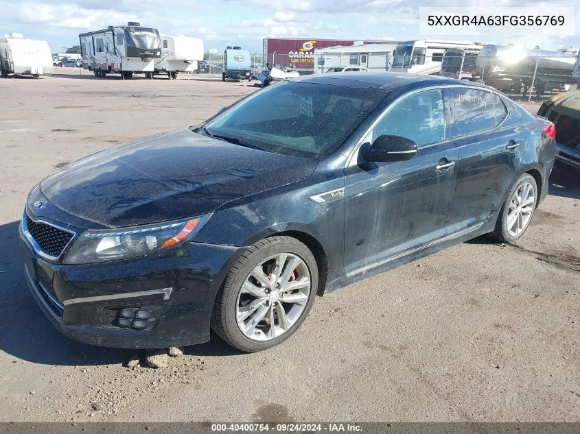 2015 Kia Optima Sxl Turbo VIN: 5XXGR4A63FG356769 Lot: 40400754