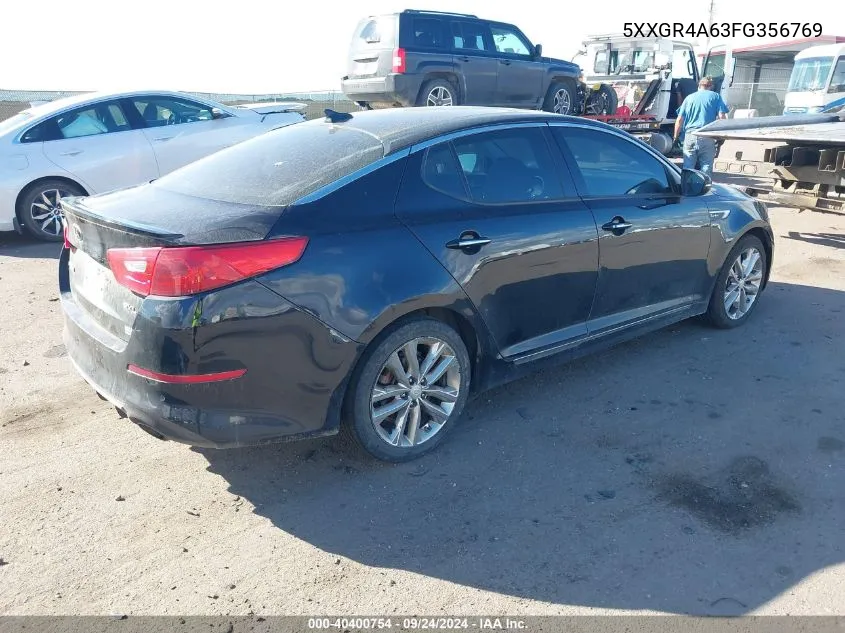 2015 Kia Optima Sxl Turbo VIN: 5XXGR4A63FG356769 Lot: 40400754