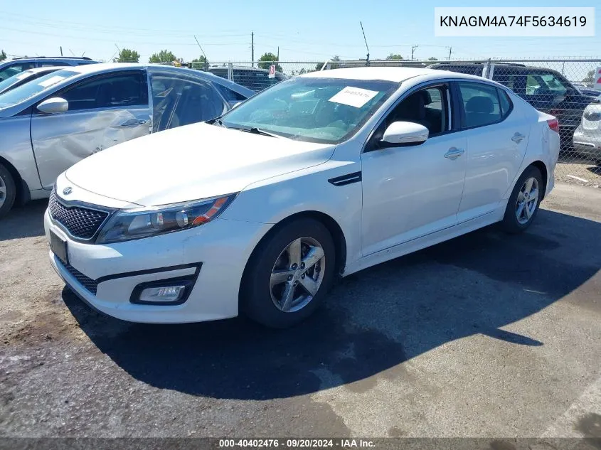 KNAGM4A74F5634619 2015 Kia Optima Lx