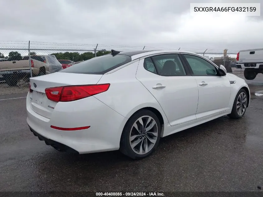 2015 Kia Optima Sx Turbo VIN: 5XXGR4A66FG432159 Lot: 40408085