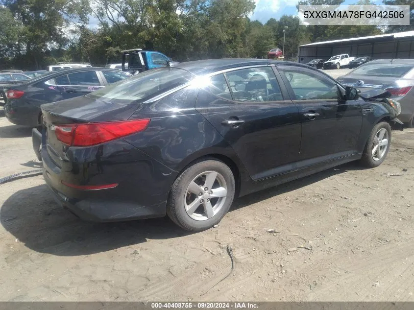 5XXGM4A78FG442506 2015 Kia Optima Lx