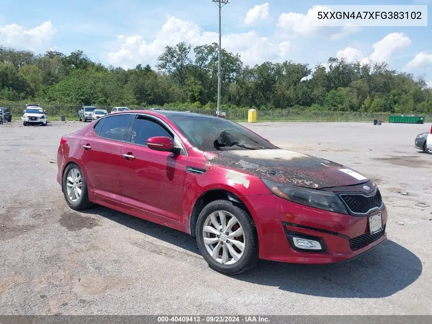 2015 Kia Optima Ex VIN: 5XXGN4A7XFG383102 Lot: 40409413