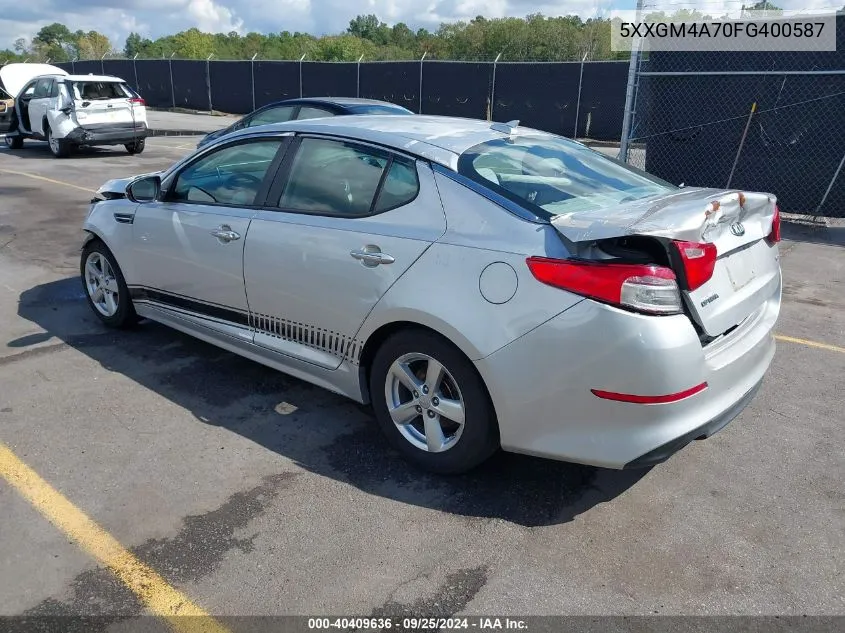 5XXGM4A70FG400587 2015 Kia Optima Lx