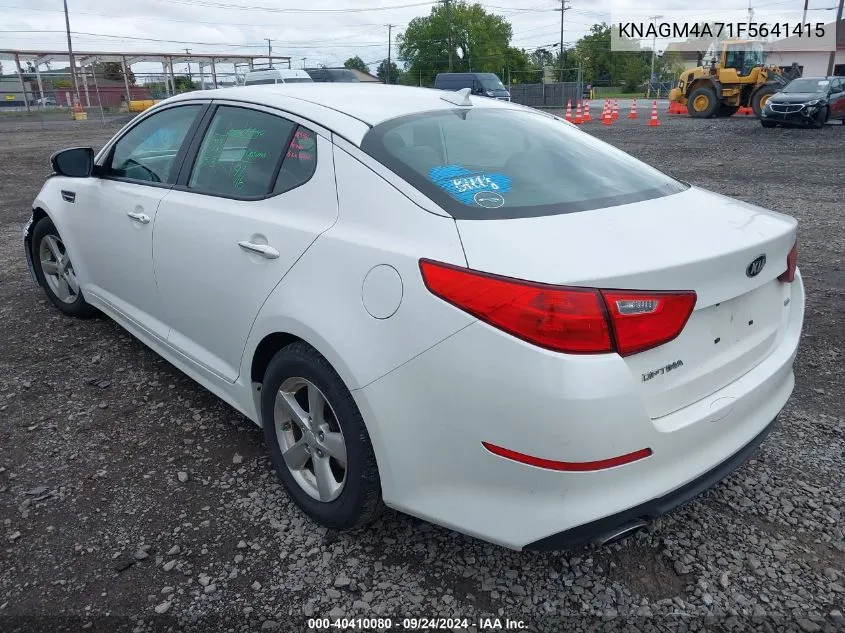 2015 Kia Optima Lx VIN: KNAGM4A71F5641415 Lot: 40410080