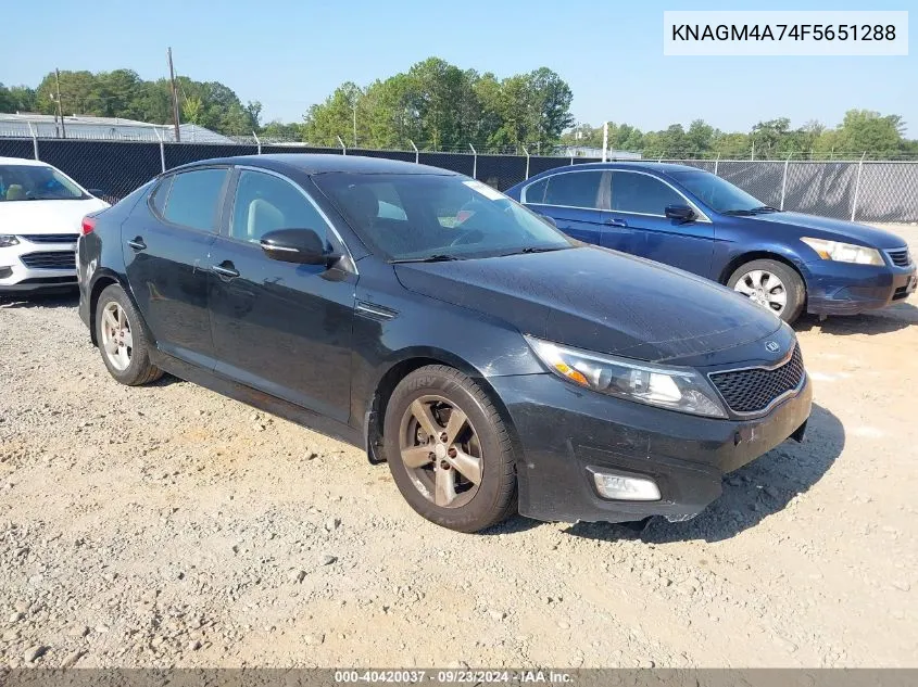 2015 Kia Optima Lx VIN: KNAGM4A74F5651288 Lot: 40420037