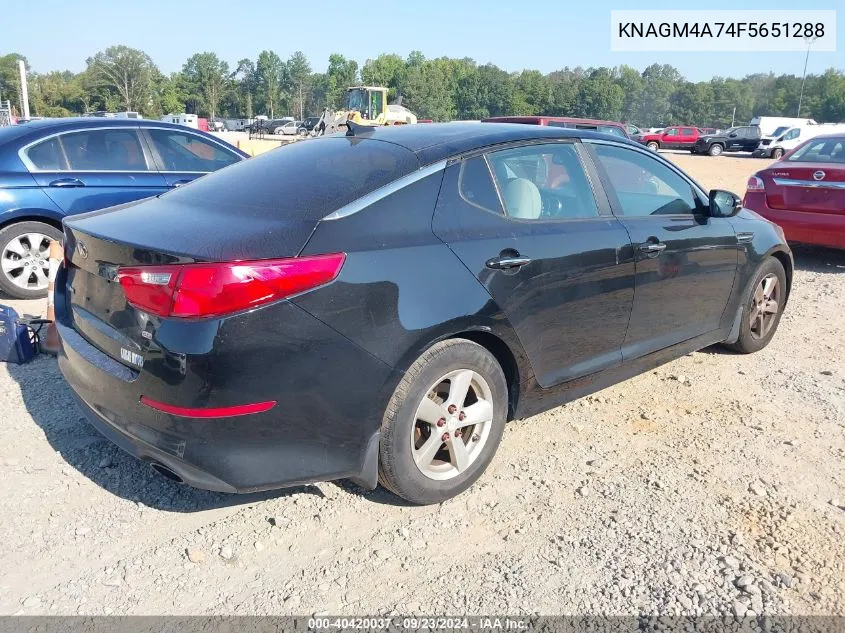 2015 Kia Optima Lx VIN: KNAGM4A74F5651288 Lot: 40420037