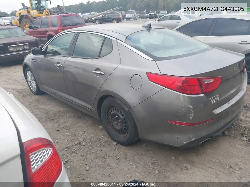 5XXGM4A72FG443005 2015 Kia Optima Lx