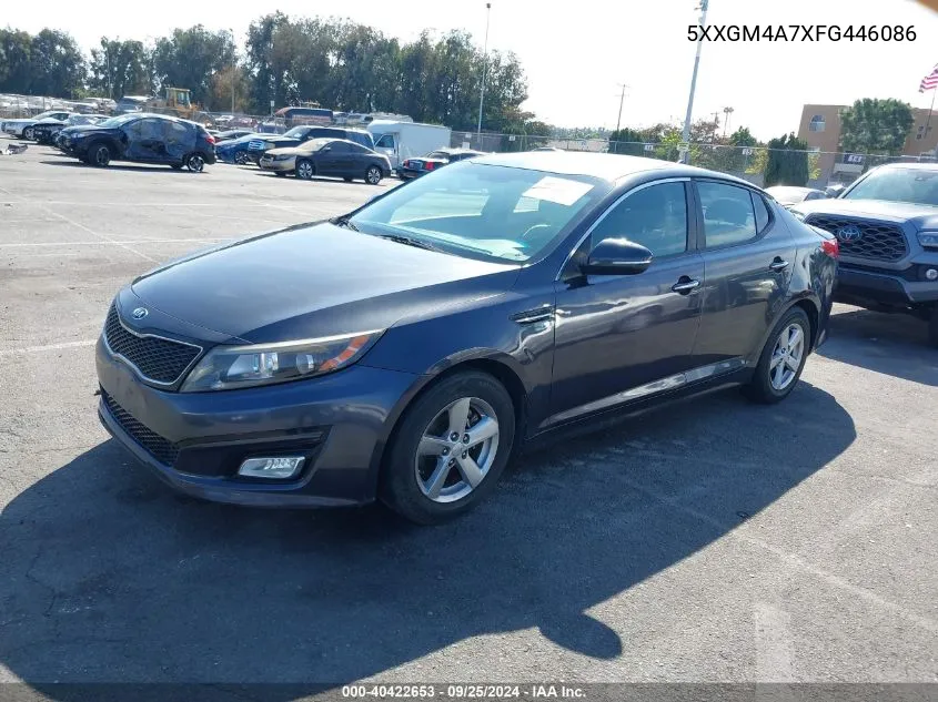 2015 Kia Optima Lx VIN: 5XXGM4A7XFG446086 Lot: 40422653