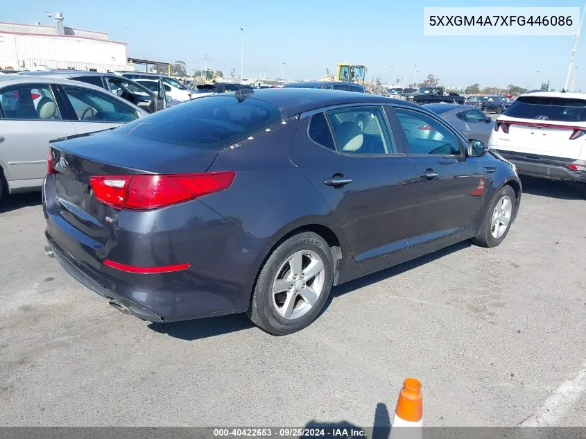 2015 Kia Optima Lx VIN: 5XXGM4A7XFG446086 Lot: 40422653