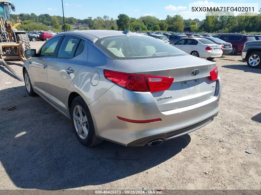 5XXGM4A71FG402011 2015 Kia Optima Lx