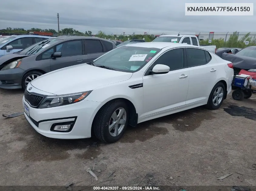 2015 Kia Optima Lx VIN: KNAGM4A77F5641550 Lot: 40429207