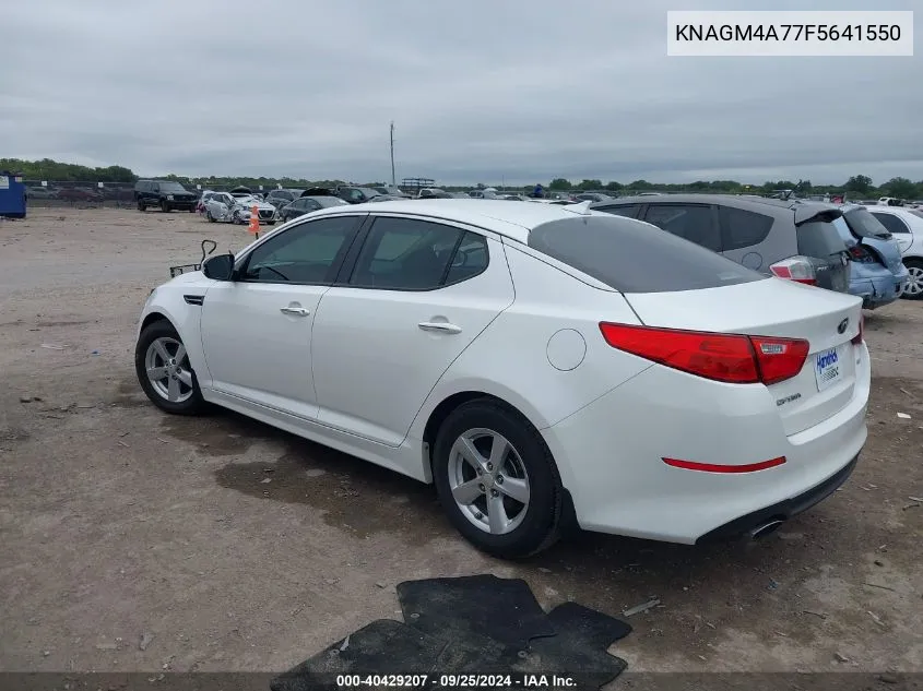 2015 Kia Optima Lx VIN: KNAGM4A77F5641550 Lot: 40429207