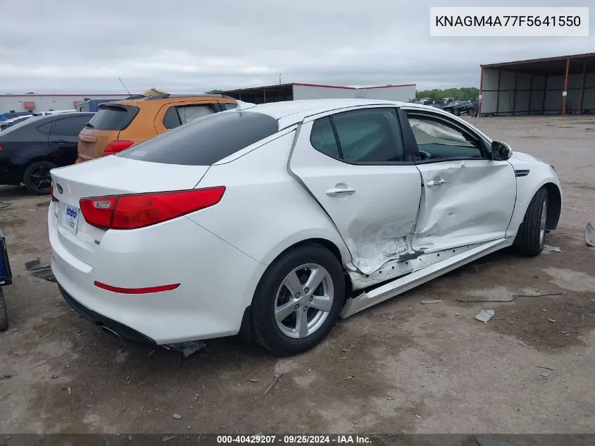 KNAGM4A77F5641550 2015 Kia Optima Lx