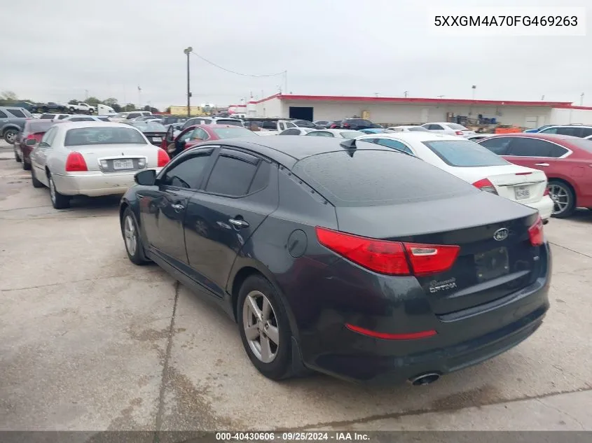 2015 Kia Optima Lx VIN: 5XXGM4A70FG469263 Lot: 40430606