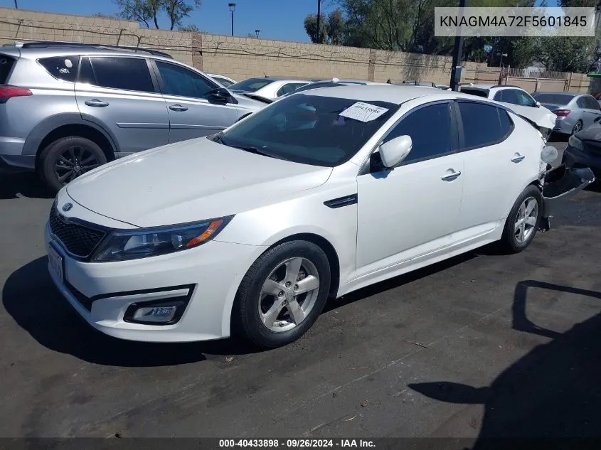 2015 Kia Optima Lx VIN: KNAGM4A72F5601845 Lot: 40433898