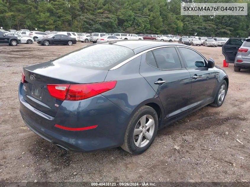 2015 Kia Optima Lx VIN: 5XXGM4A76FG440172 Lot: 40435123