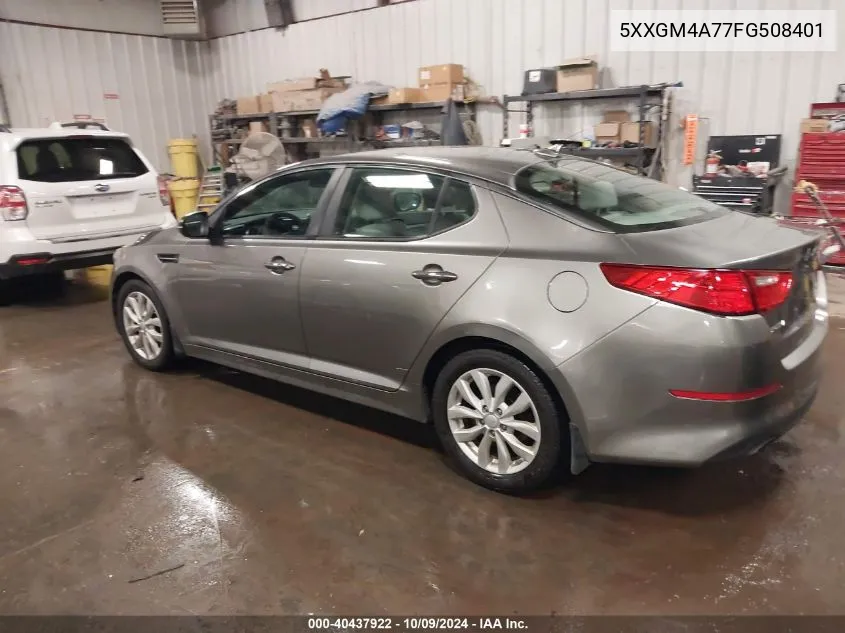 2015 Kia Optima Lx VIN: 5XXGM4A77FG508401 Lot: 40437922